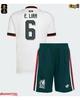 Mexic Erik Lira #6 Echipament de Fotbal Replică Mondial 2026 Copii Deplasare (+ Șorturi)